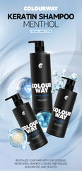 Colour Way Hair Shampoo COLOURWAY Menthol Keratin Shampoo 300ml